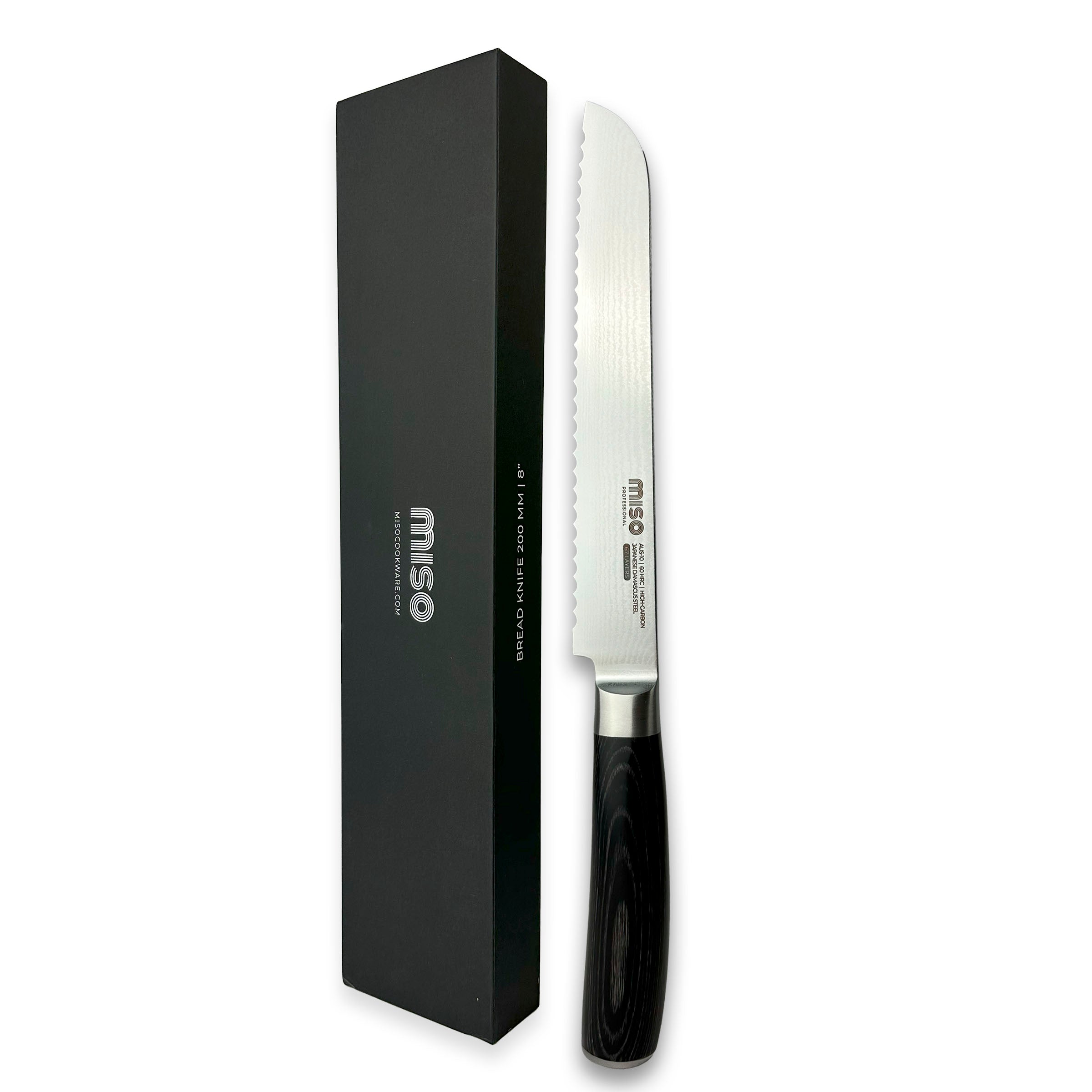 Miso Cookware - Damaskus Professional Brødkniv - 20 cm / 8"