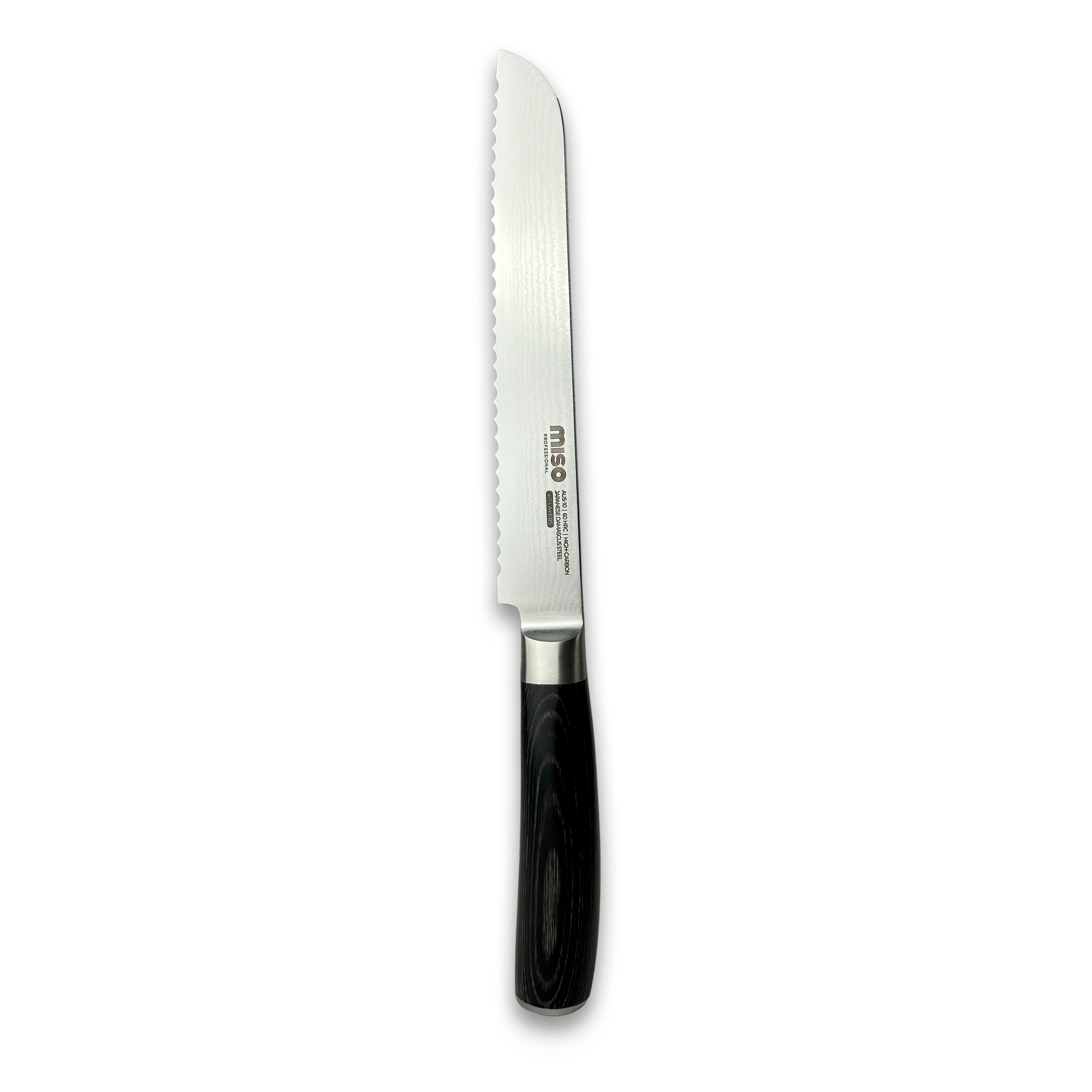 Miso Cookware - Damaskus Professional Brødkniv - 20 cm / 8"