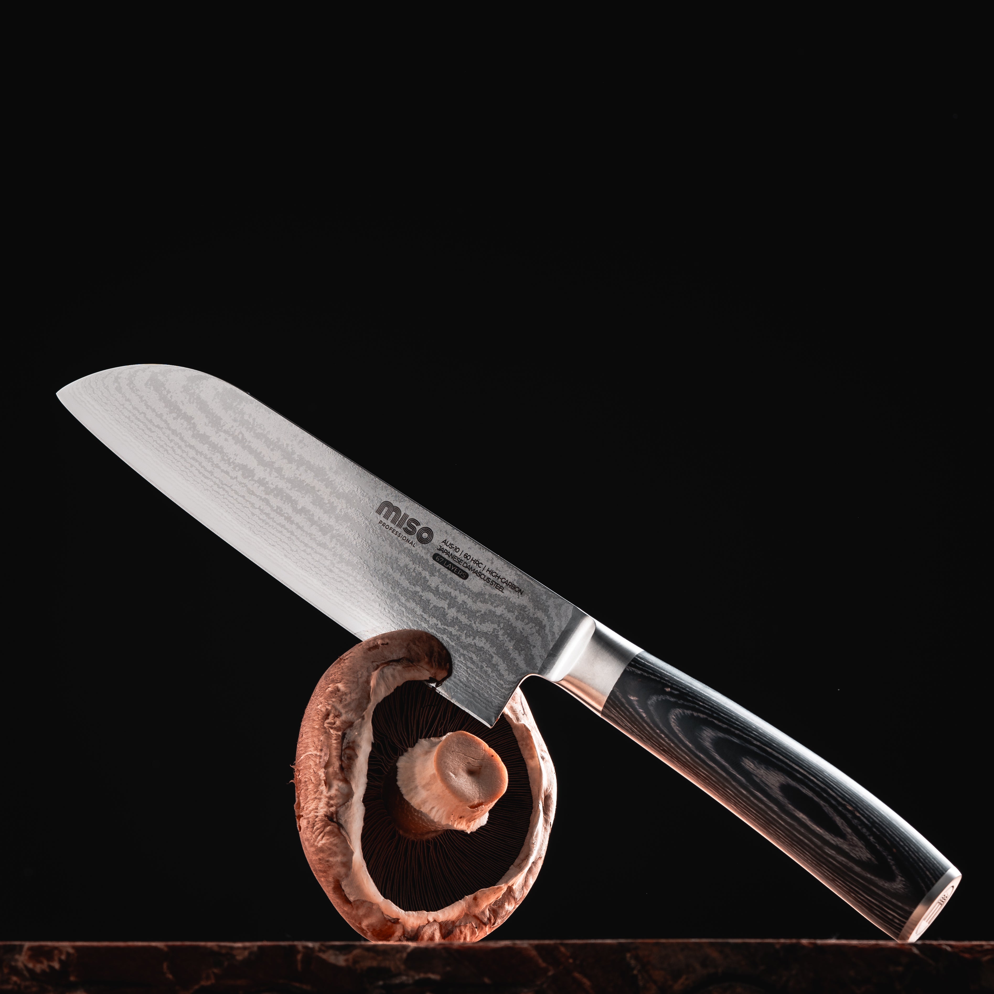 Miso Cookware - Damaskus Professional Santokukniv - 18 cm / 7"